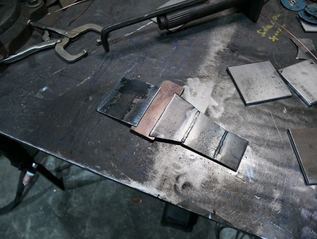 backing bars with sheet metal